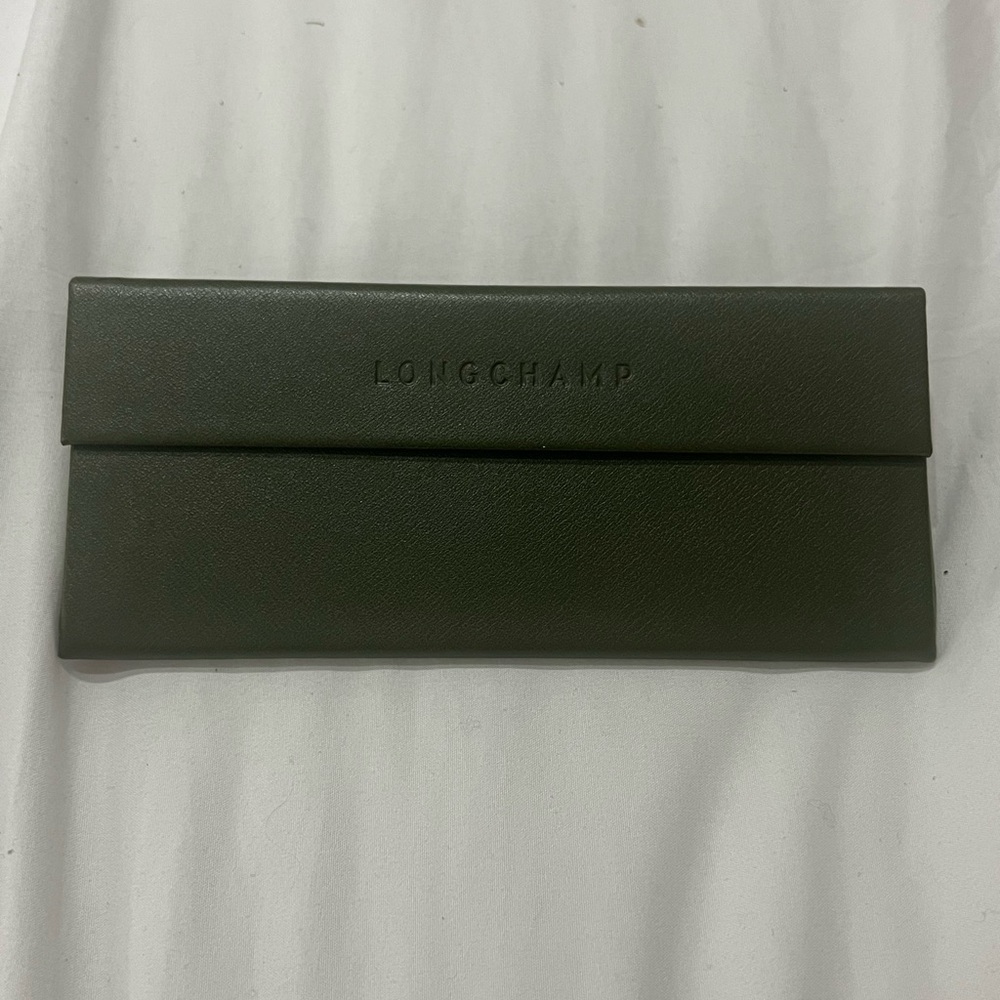 NEW Longchamp Green Eye Glass Case with Magnetic Closure